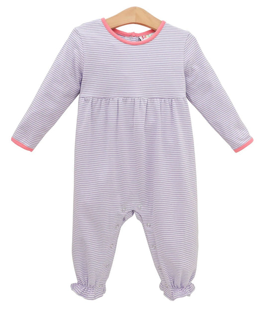 Sadie Purple Stripe/Pink Girls Romper