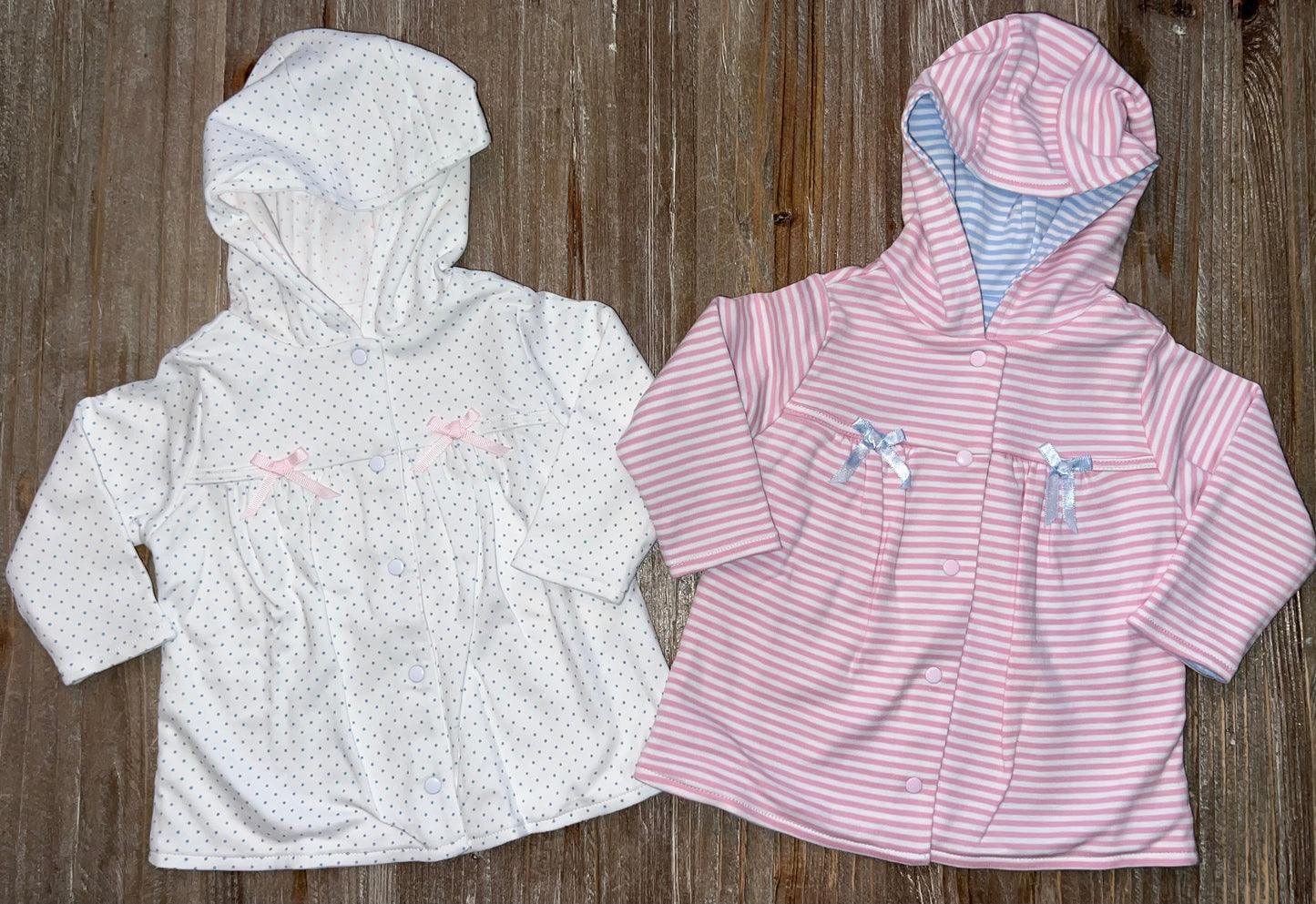 Squiggles Pink/Blue Stripe Reversible Girls Jacket