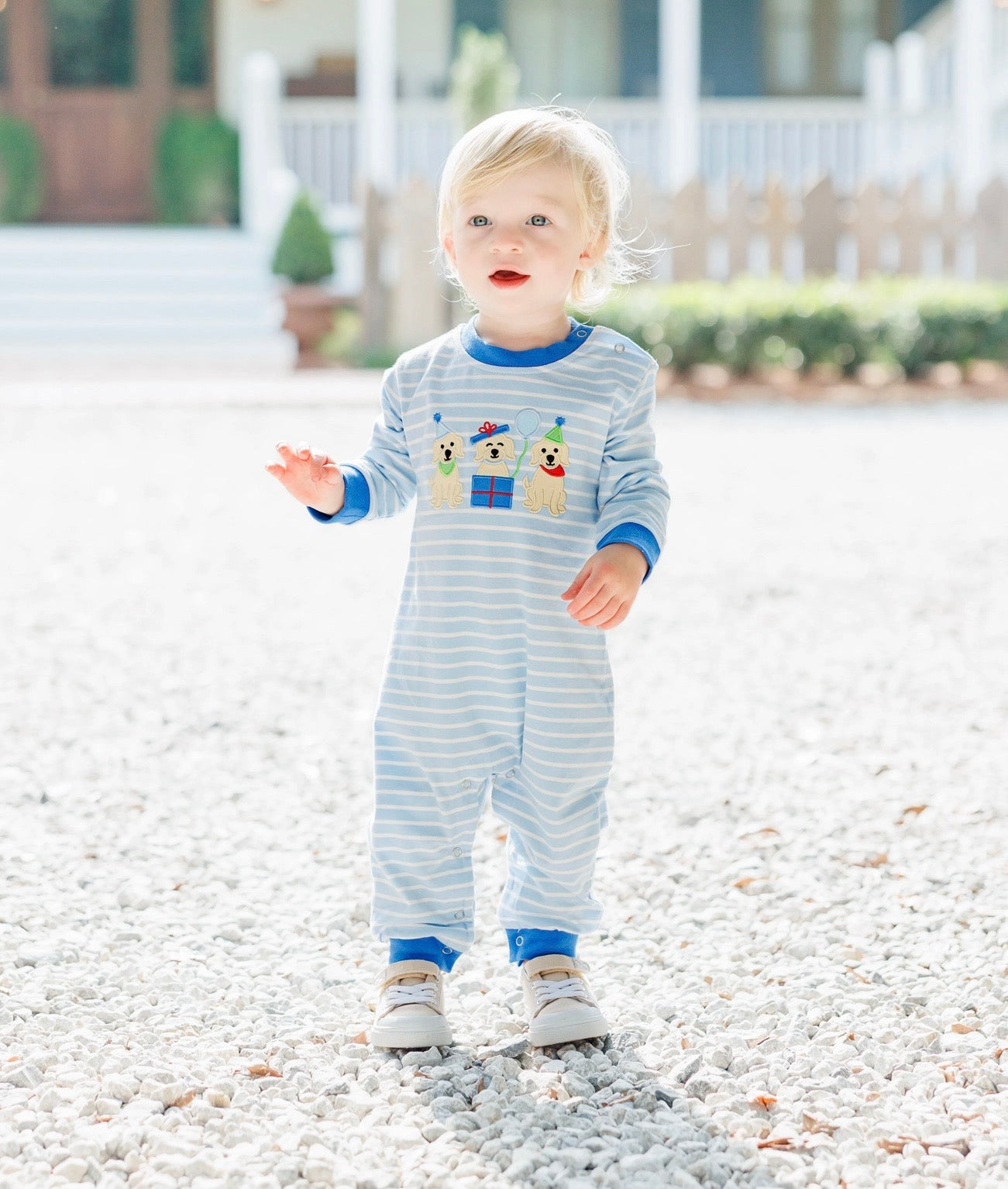 Puppy Party Boys Romper