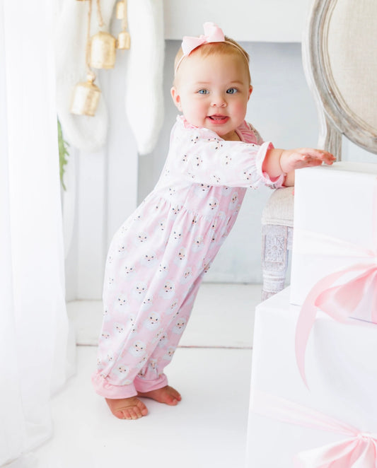 Jolly Santa Girls Ruffle Romper