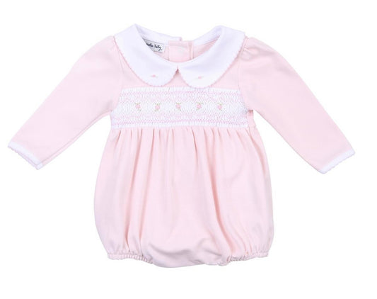 Fiona Phillip Smock Collared Pink Girls Bubble