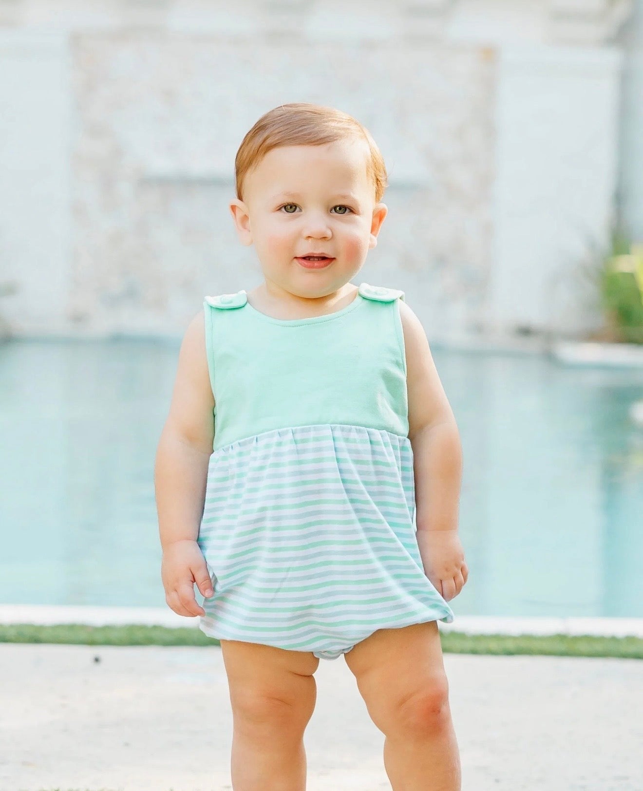 Landon Seaside Stripe Boys Bubble