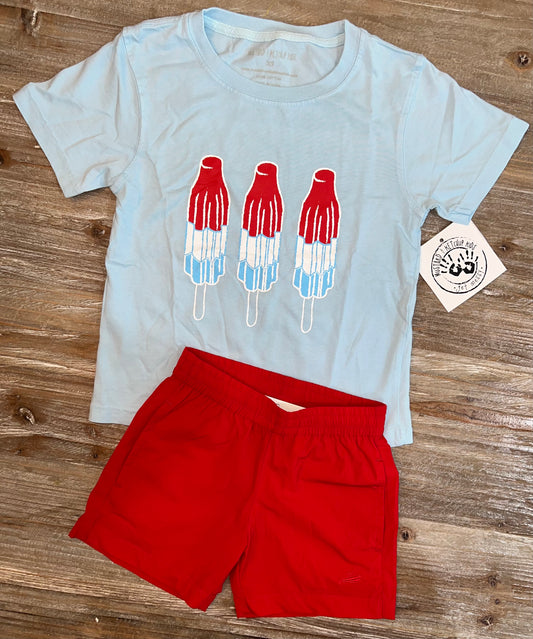 Light Blue Bomb Pop Patriotic T-Shirt