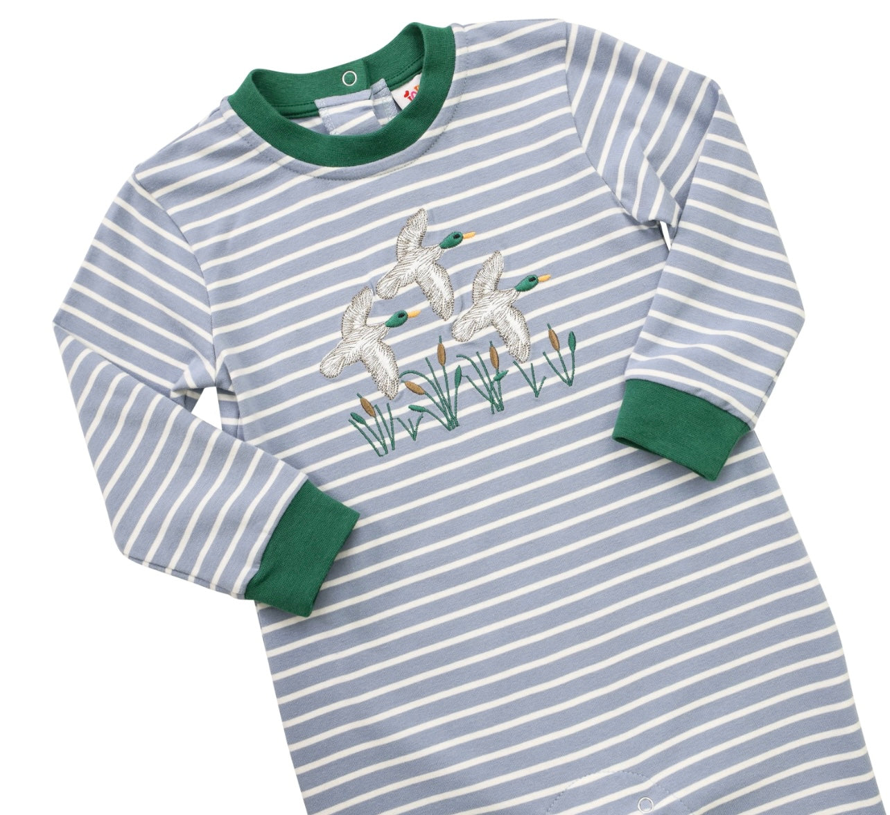 Mallard Embroidery Boys Romper