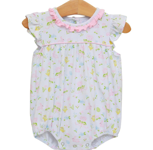 Cottontail/Bunny Ruffle Girls Bubble