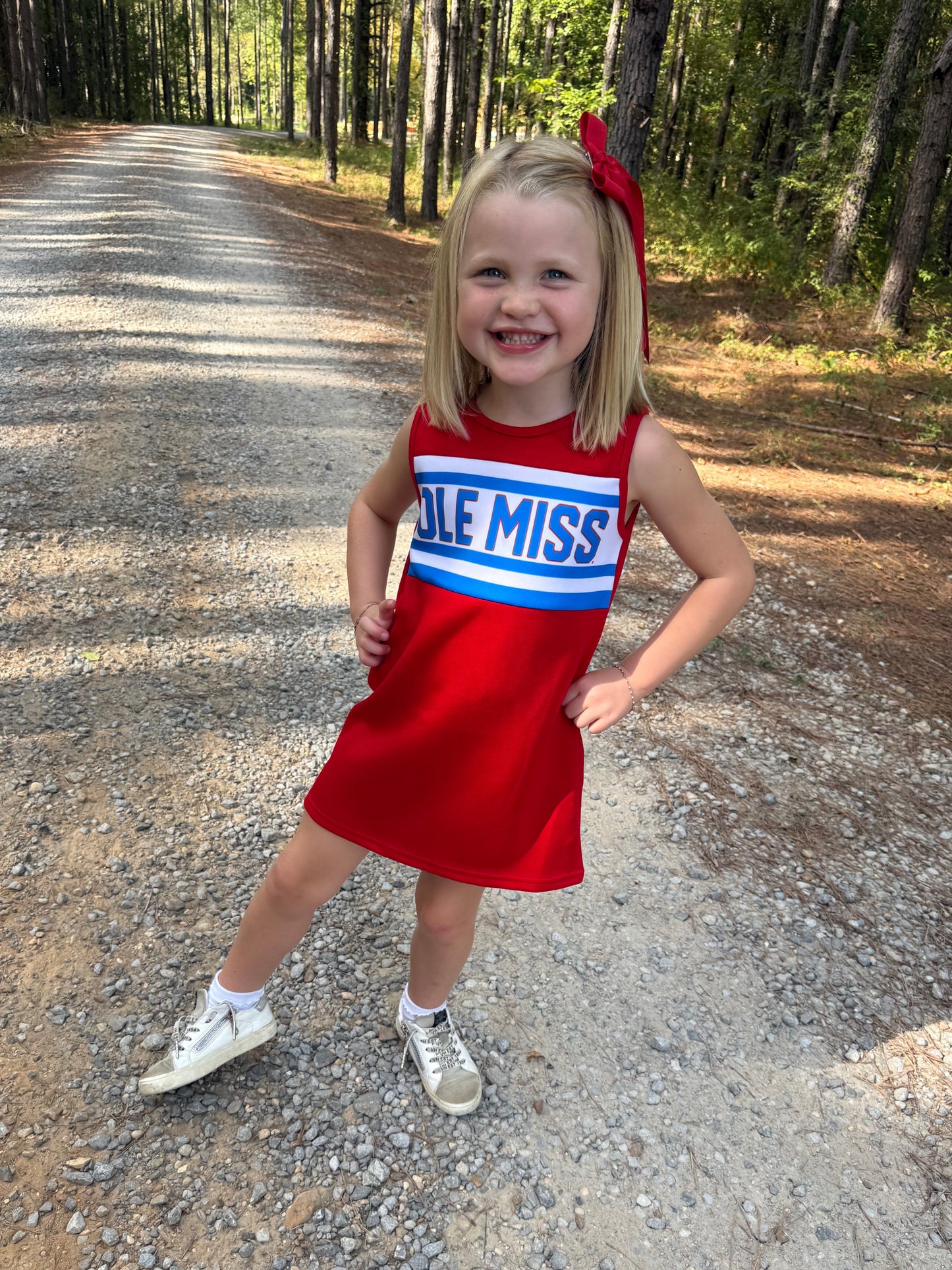 The Classic Cheer Dress- Ole Miss Bright Red (size up— these run short)