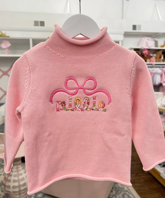 Hampton James Signature Light Pink Rollneck Sweater