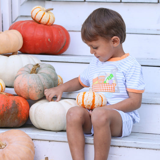 Halloween Wagon Boys Romper