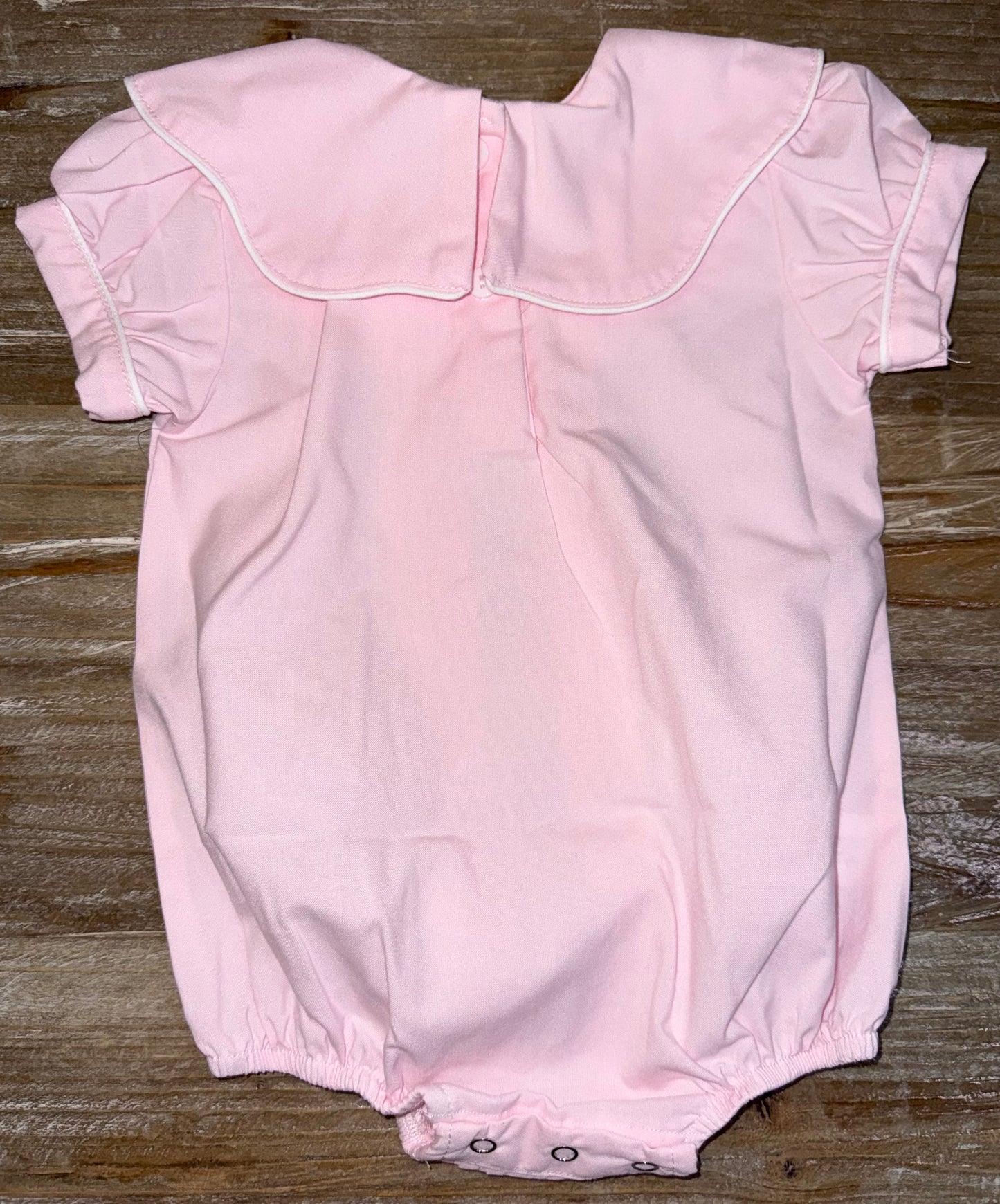 Scallop Pleated Pink Girls Bubble