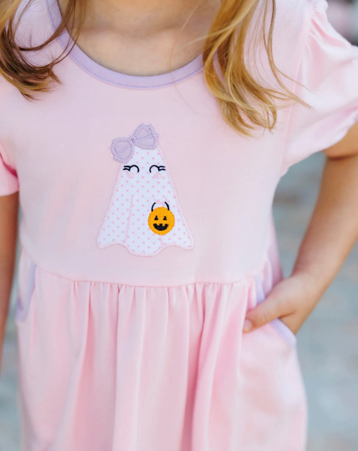 Boo Crew Girls Pocket Dress