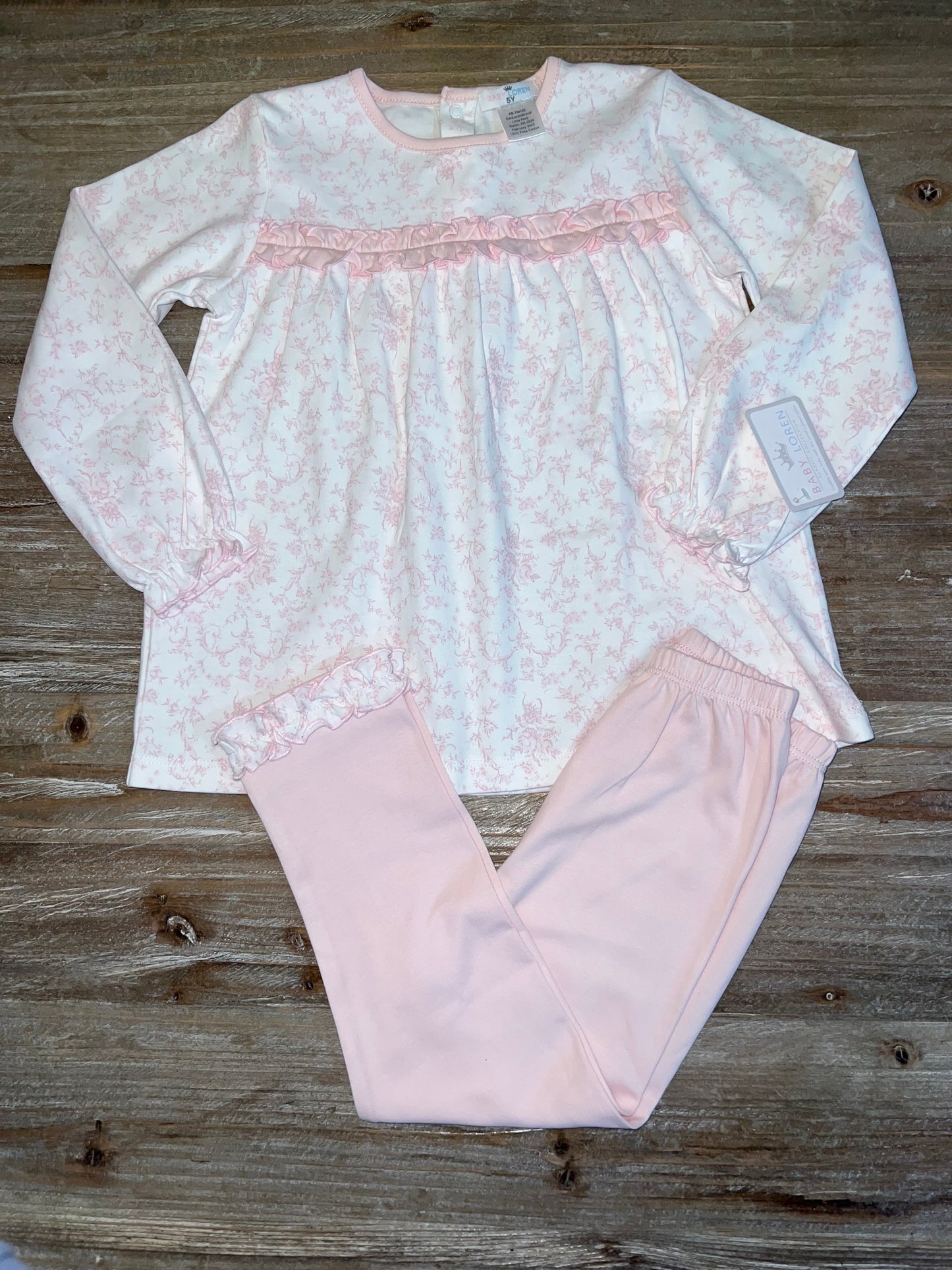 Penelope Pink Pima Girls Pants Set