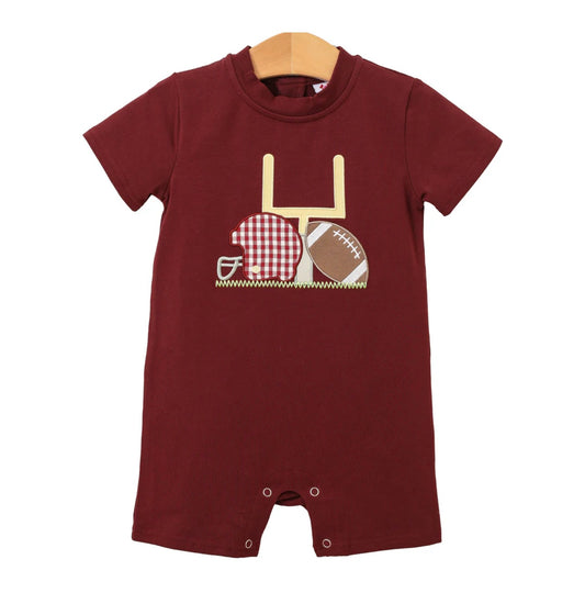 Touch Down Boys Maroon Romper