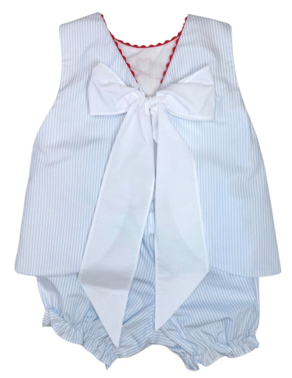 Blue Rebel Ric Rac Bow Girls Bloomer Set