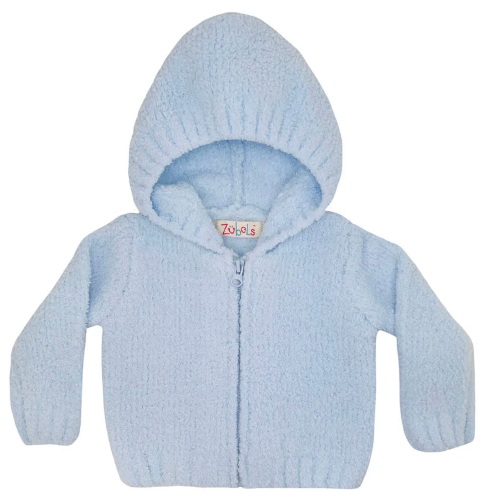 Chenille Light Blue Boys Hoodie/Coat