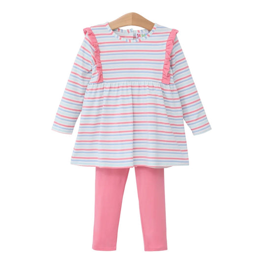 Charleston Stripe Girls Evie Pants Set