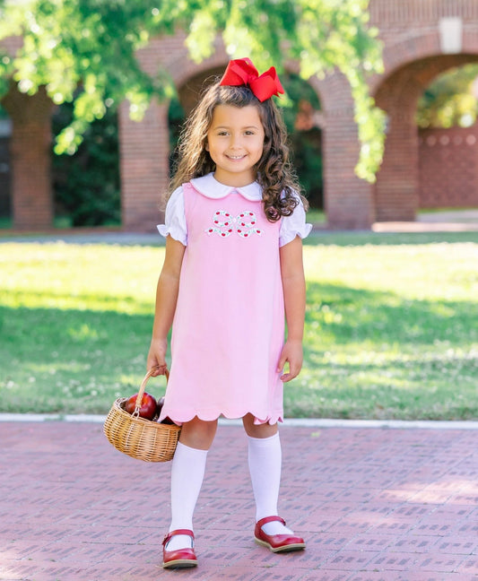 PREORDER-this item ships middle of July! Cute to the Core Girls Scallop Jumper Set