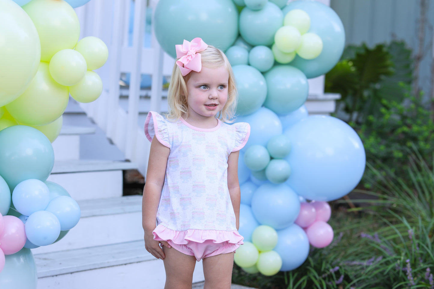 Birthday Celebration Girls Flutter Bloomer Set