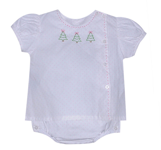 Riley Girls Christmas Tree Diaper Set