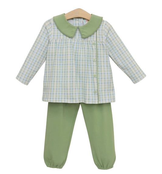 Basin Plaid Liam Boys Bloomer Pants Set