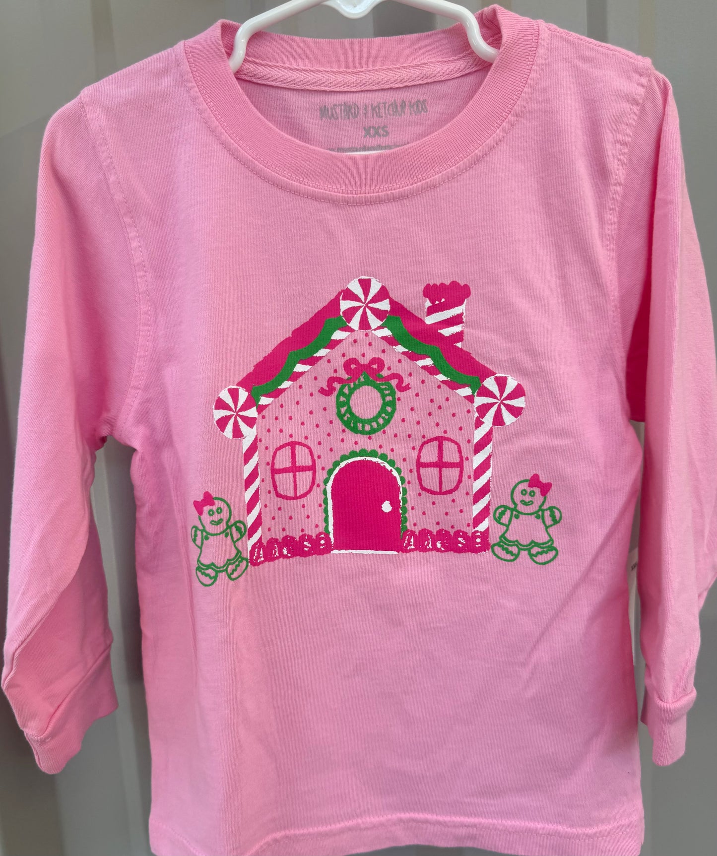 Pink Gingerbread House Girls Tee