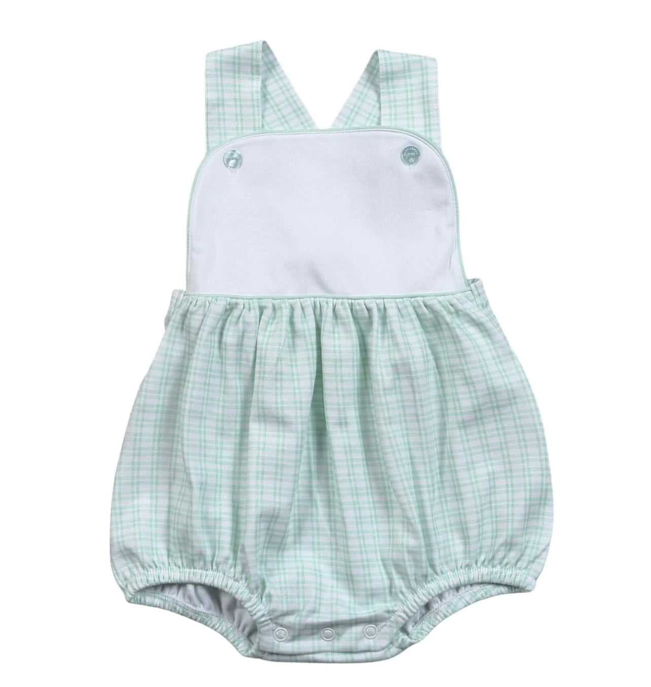 Aqua Plaid Boys Pima Sun Bubble