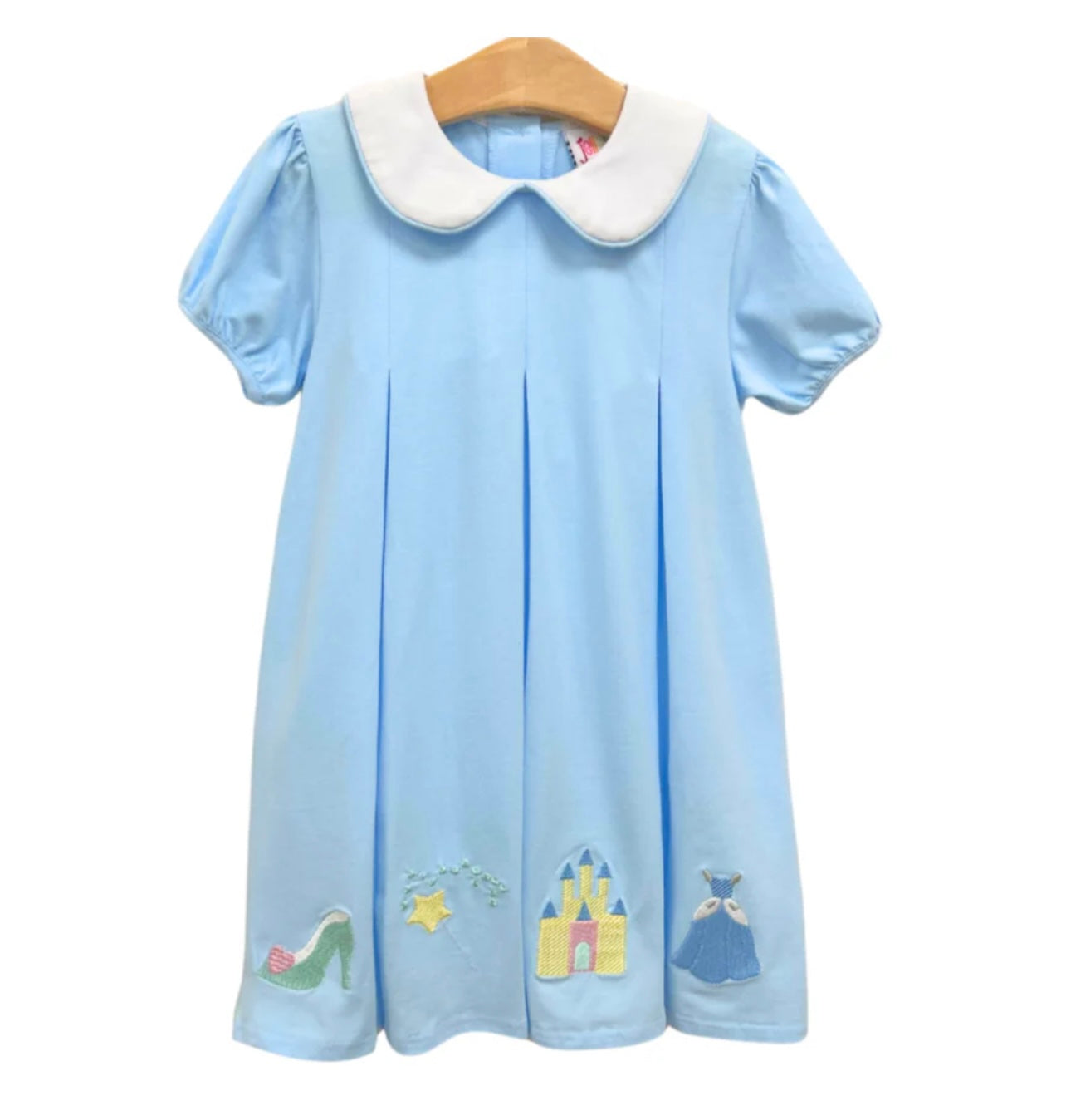 Princess Blue Girls Pleat Dress