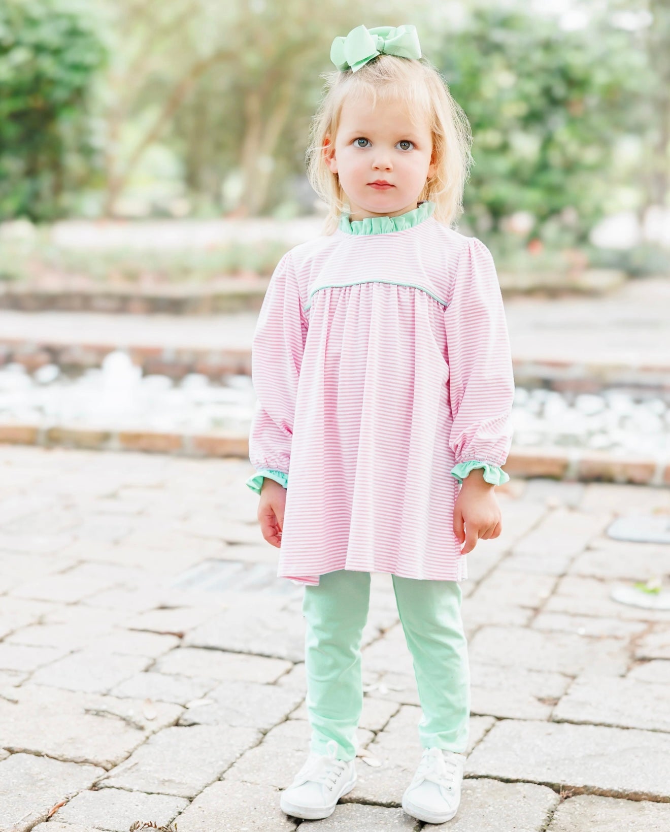 Annie Light Pink/Mint Girls Pant Set