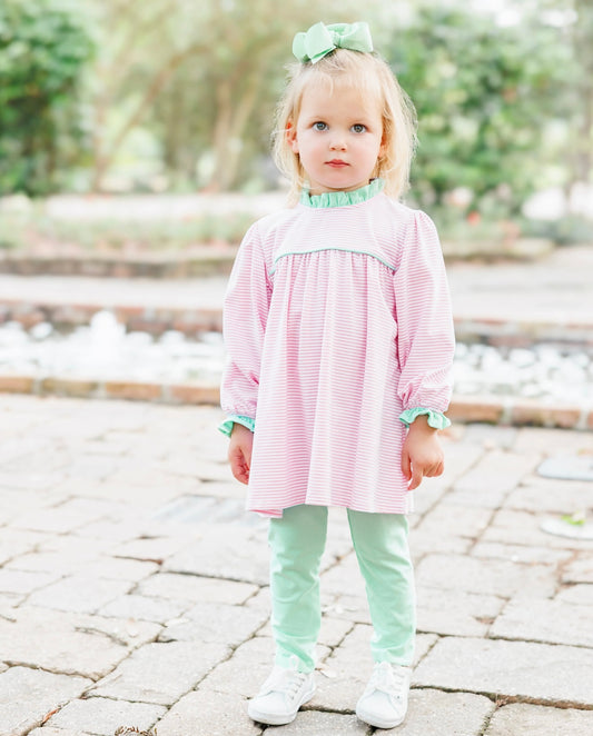 Annie Light Pink/Mint Girls Pant Set