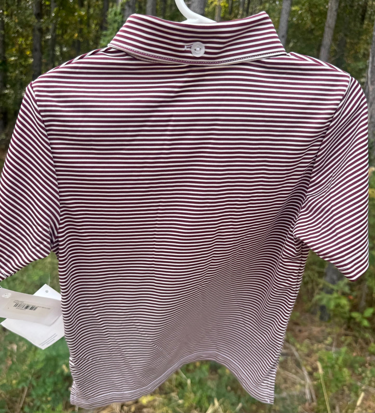 Mississippi State Maroon Stripe Boys Polo