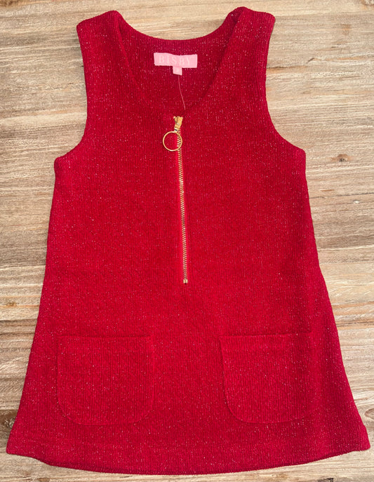 Crimson Retro Girls Jumper