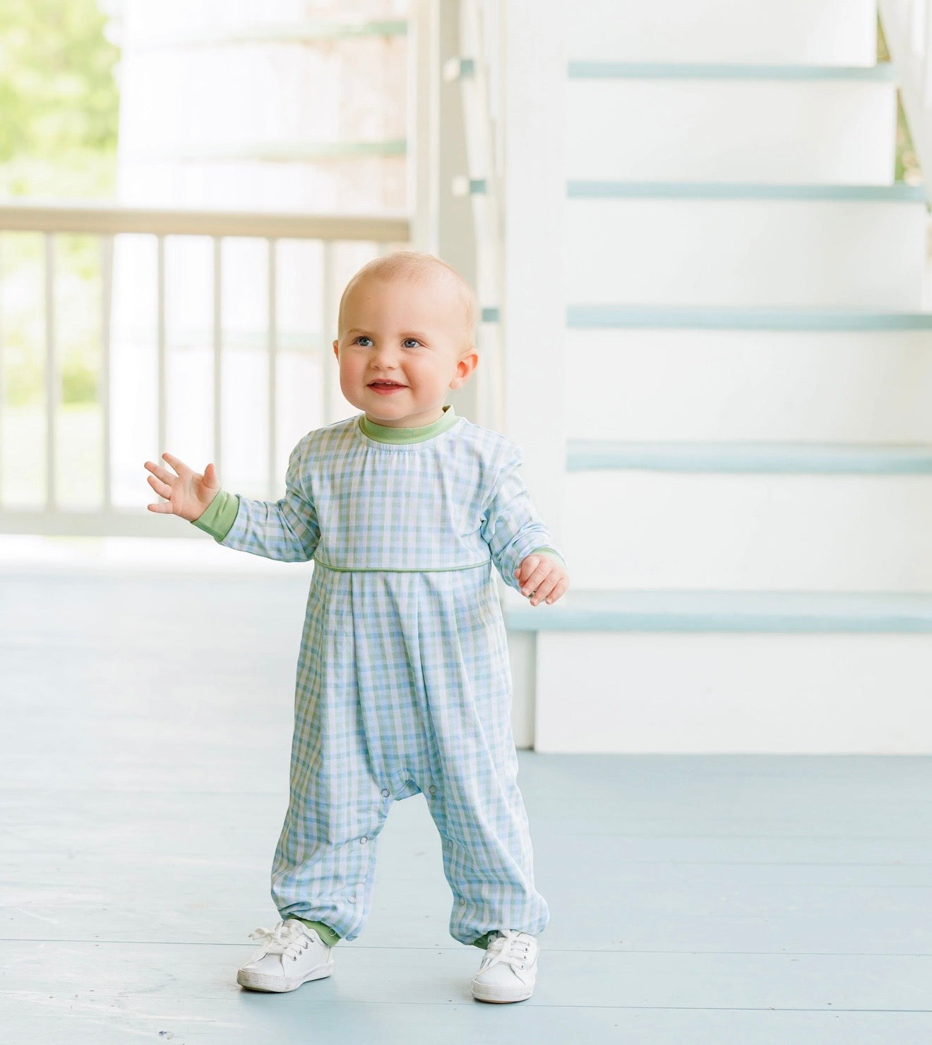 Basin Plaid Boys Patrick Romper