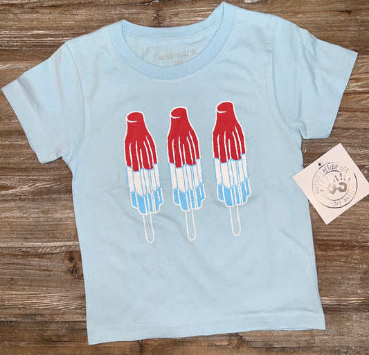 Light Blue Bomb Pop Patriotic T-Shirt