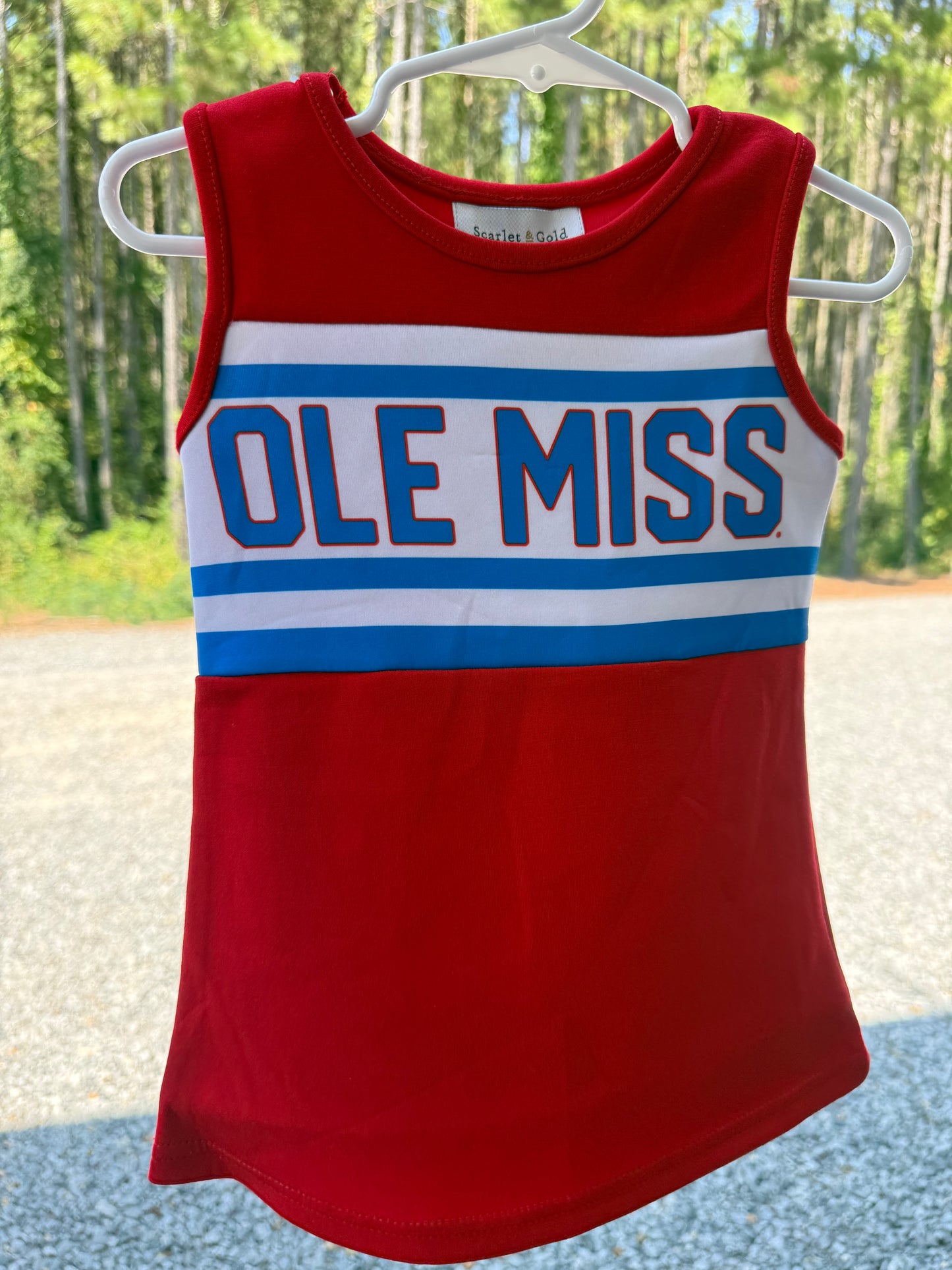 The Classic Cheer Dress- Ole Miss Bright Red (size up— these run short)