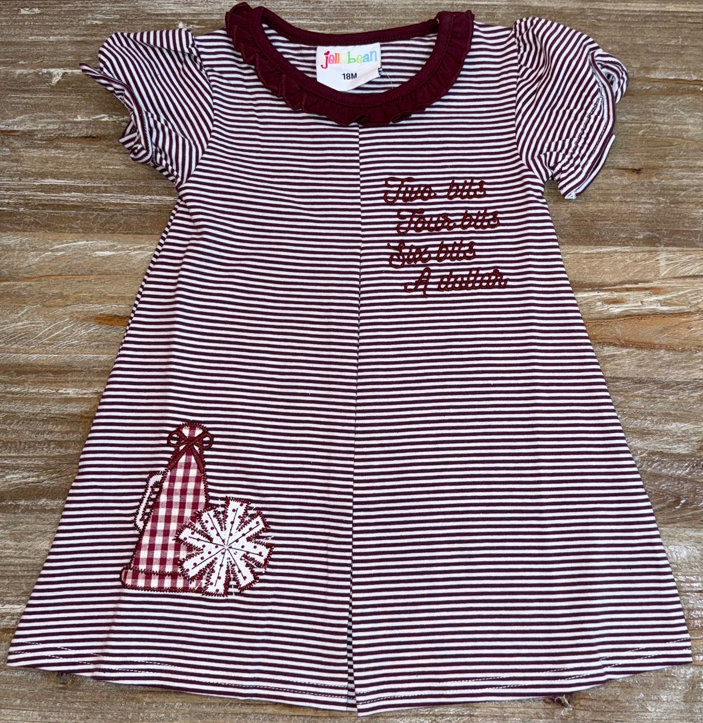 Stand Up & Holler Maroon Girls Pleat Dress