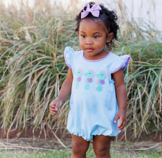 Seahorse Trio Girls Flutter Bubble