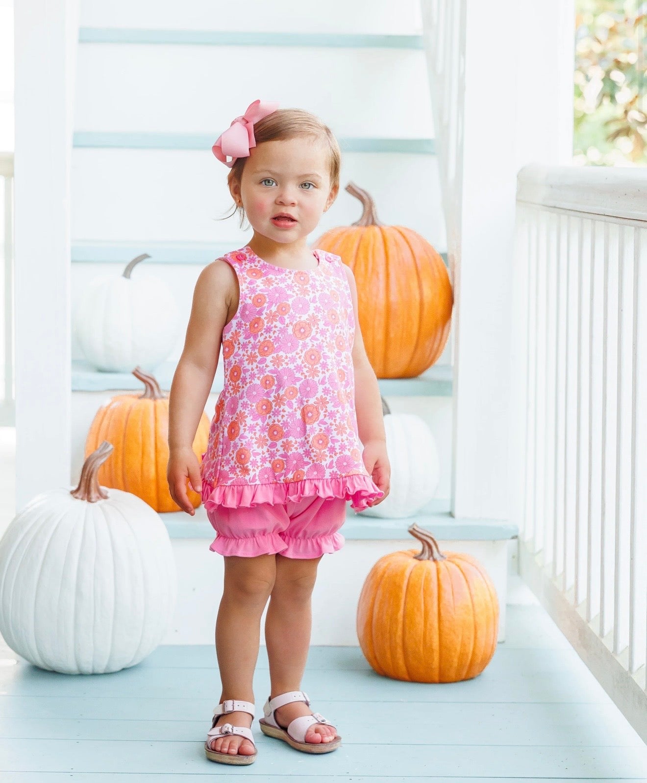 Pumpkin Petals Girls Swing Back Bloomer Set