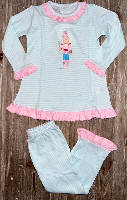 Squiggles Pastel Nutcracker Girls Ruffle Pants Set