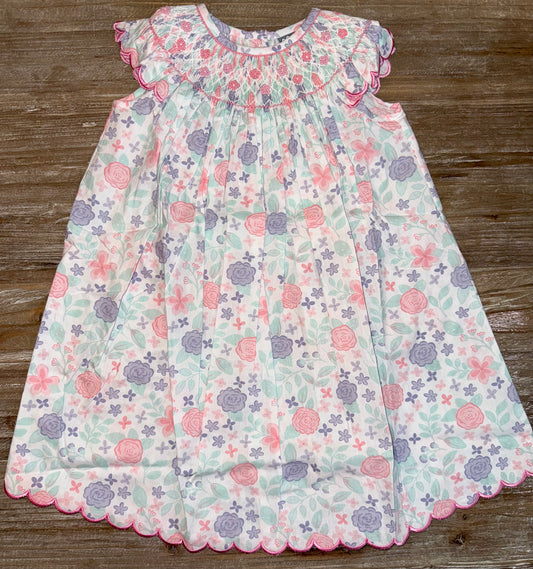 Summer Fields Geo Girls Bishop Dress