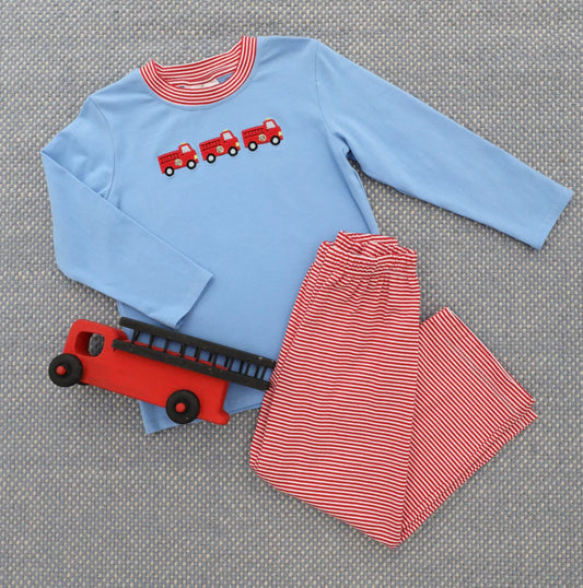 Sound the Siren Fire Truck Boys Pant Set