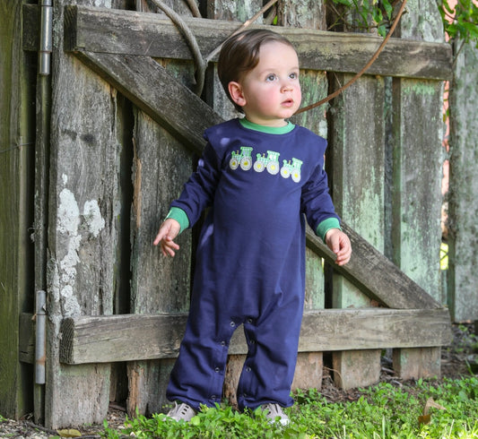 Tractor Trio Boys Romper