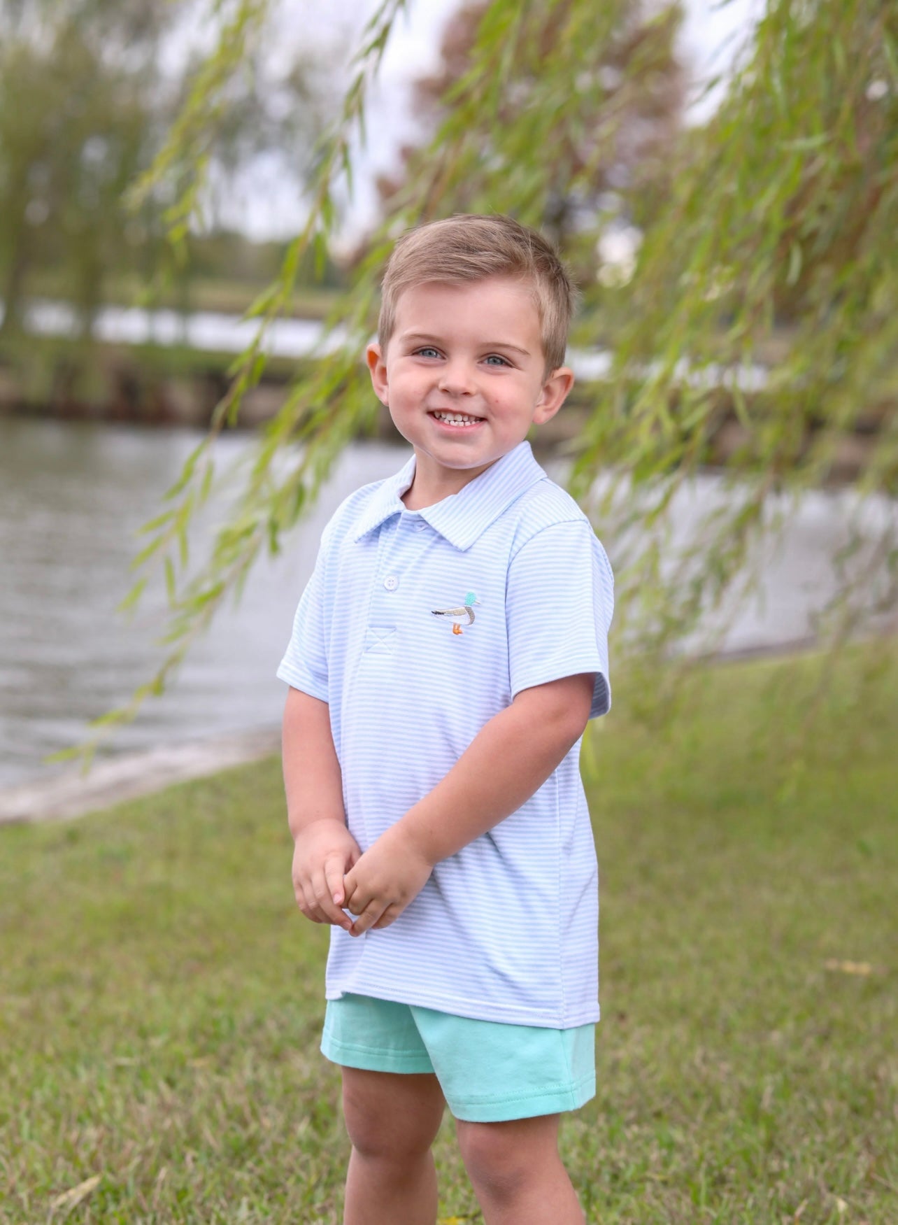 Mallard Embroidery Boys Polo