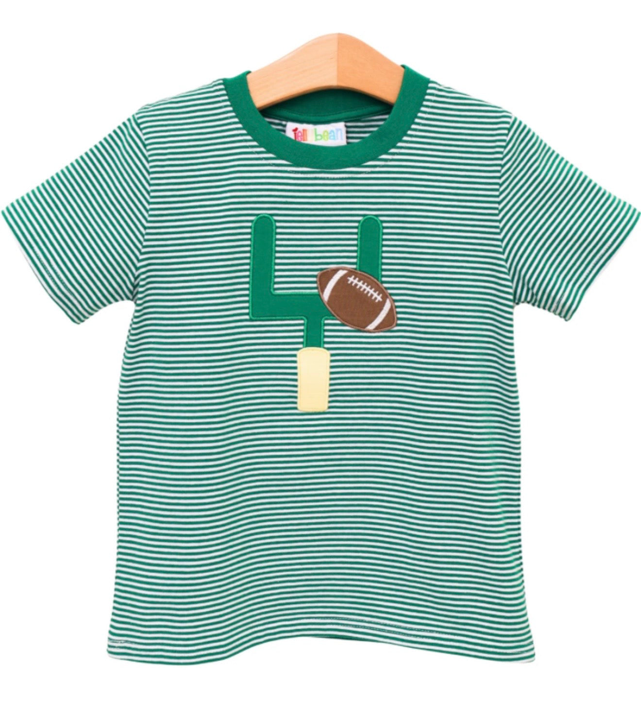 Down, Set, Hut Boys Green Stripe Short Set