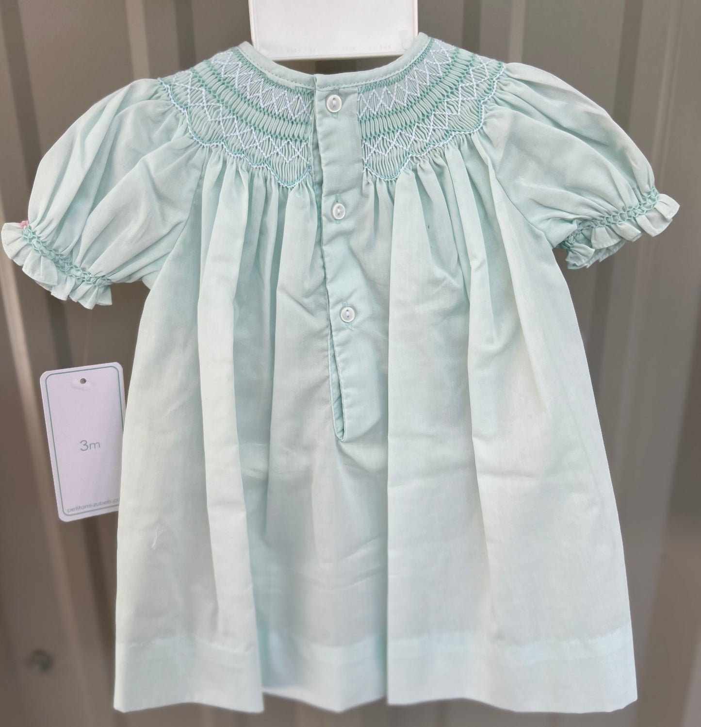 Petit Ami Mint Smocked Girls Dress