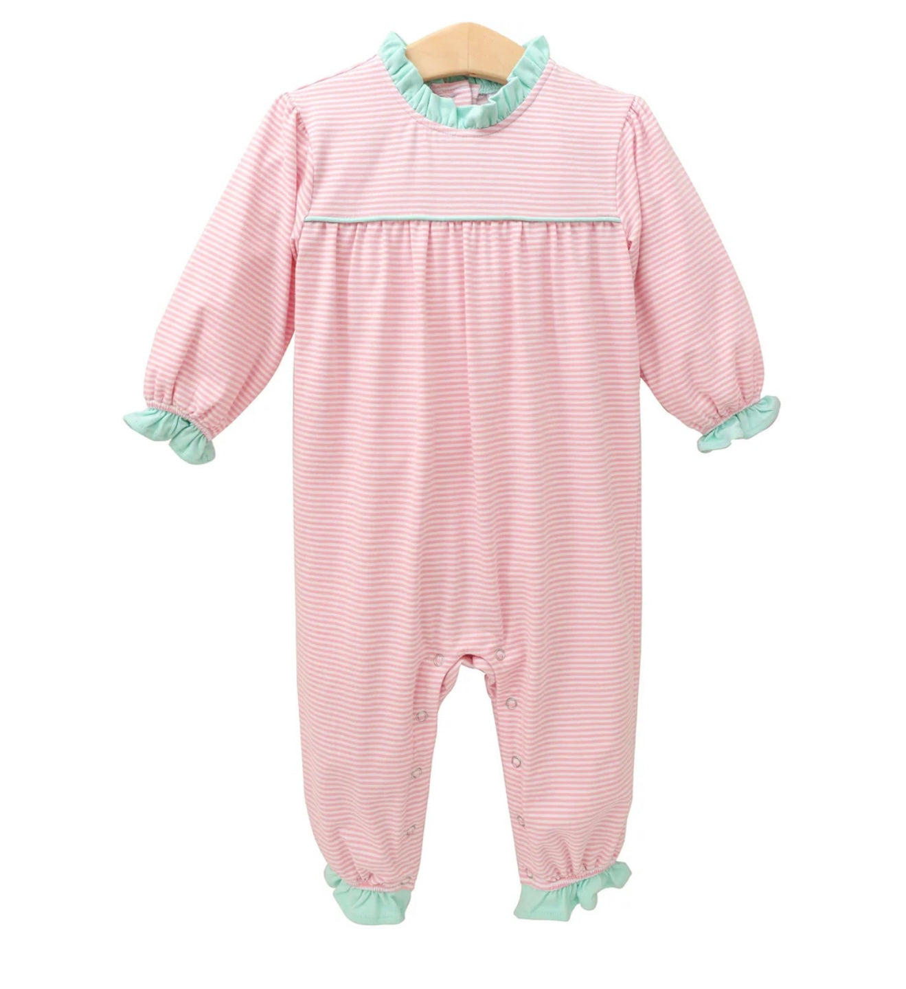 Annie Light Pink/Mint Girls Romper