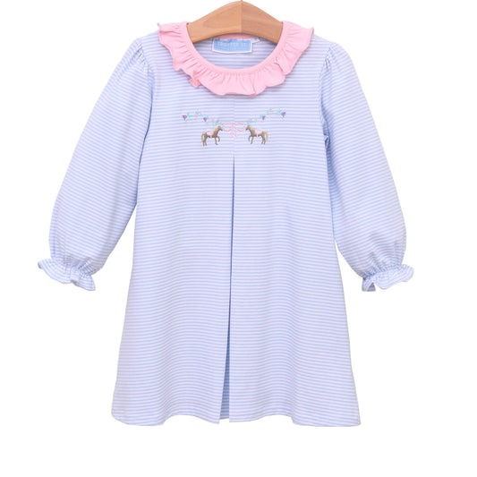 Horse Embroidery Girls Dress