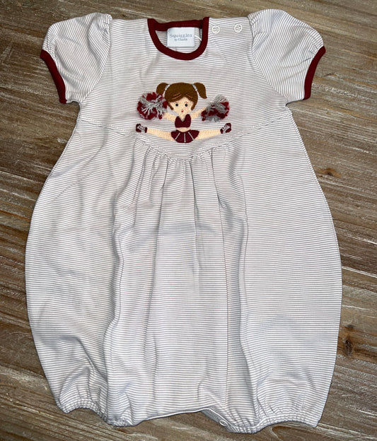 Squiggles Mississippi State Girls Cheerleader Romper