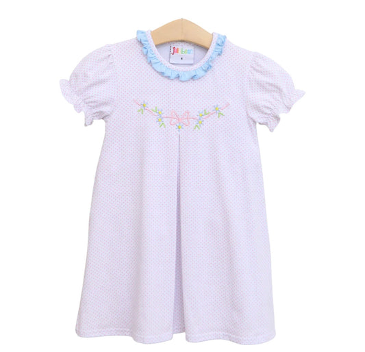 Flower Embroidery Girls Dress