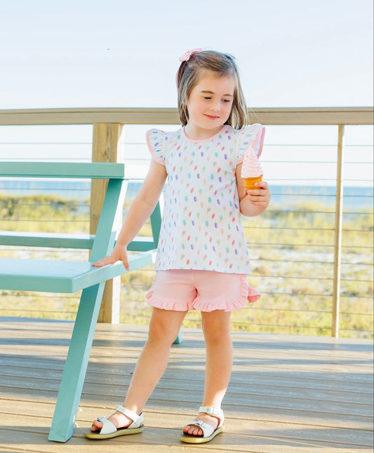 Summertime Sweets Girls Flutter Short Set