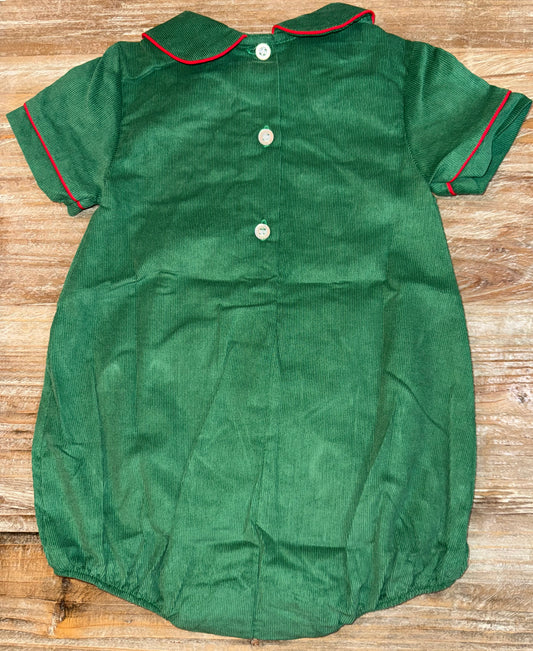 Green and Red Corduroy Michael Boys Bubble