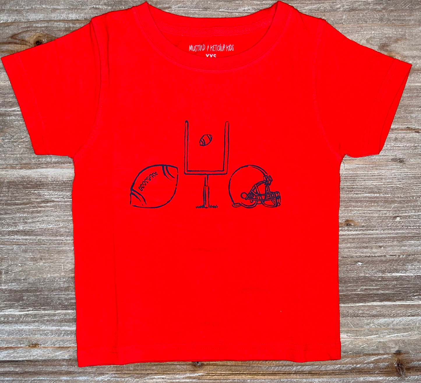 Red/Navy Football Trio Boys Tee